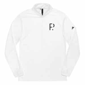 White Quarter zip pullover